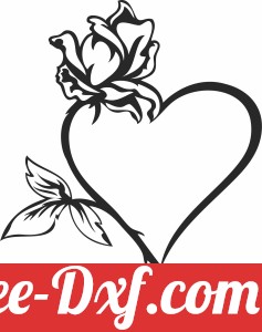 heart with rose