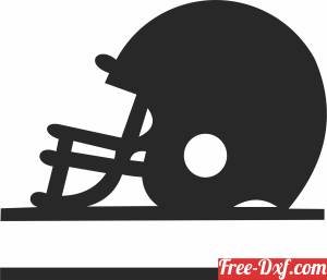 download American football helmet monogram free ready for cut