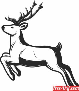 download christmas Reindeer clipart free ready for cut