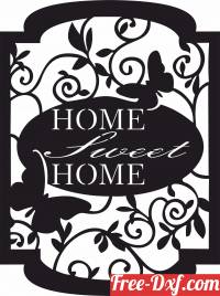 download home sweet home Plaque sign free ready for cut