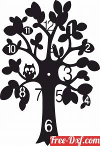 download tree for kids vinyl clock free ready for cut