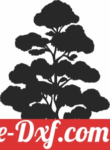 black Tree vector Silhouette