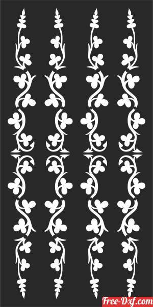 download decorative pattern panel wall screen free ready for cut