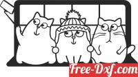 download Funny cats taking selfie clipart free ready for cut