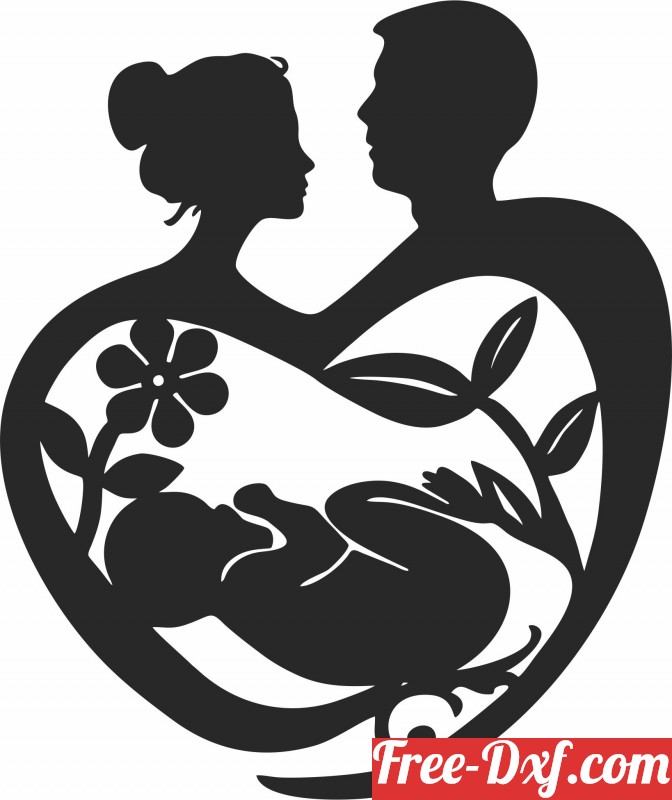 Download Family love wall decor 7og4M High quality free Dxf files