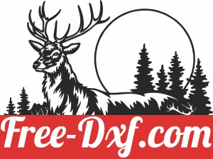 elk deer wildlife scene landscape