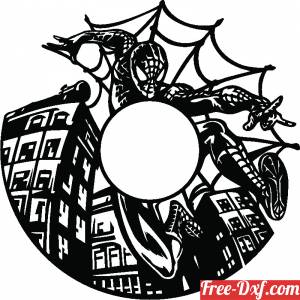 download spider man wall vinyl clock free ready for cut