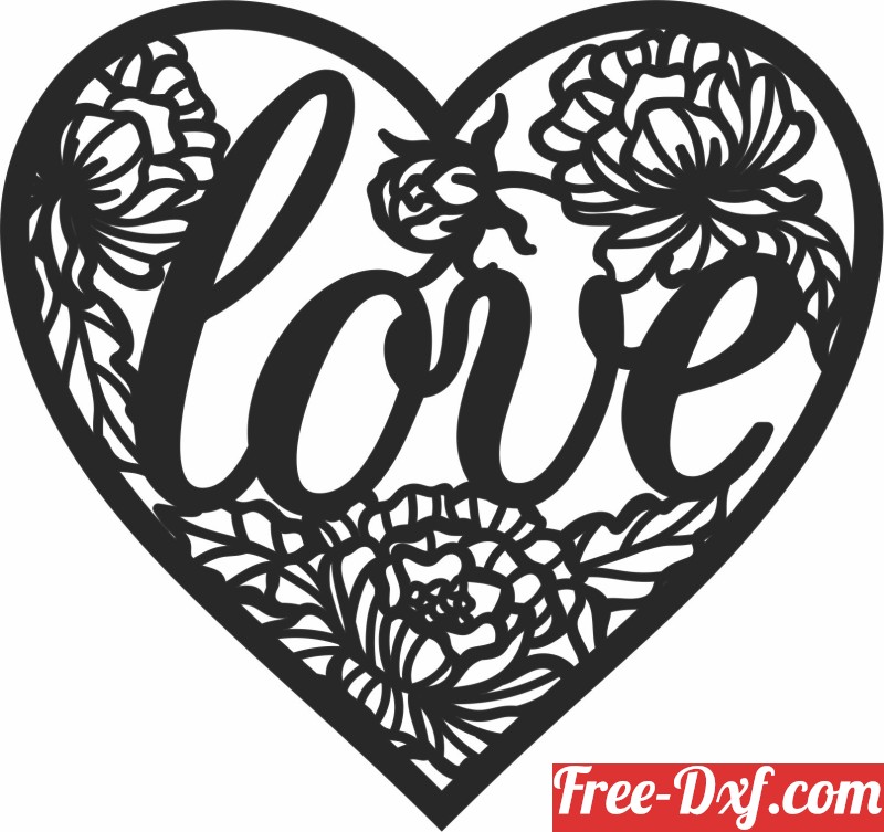 Love cards, printable love stickers, floral prints, floral heart art, –  MUJKA CLIPARTS