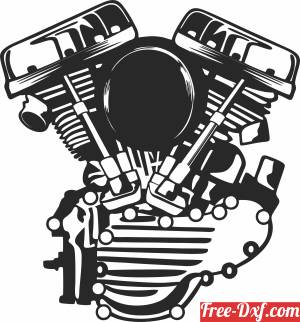 download panhead motor harley free ready for cut