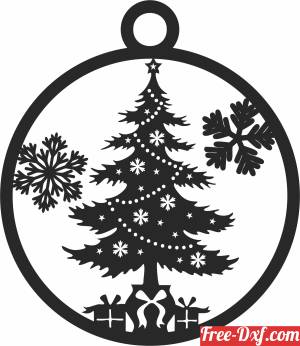 download tree Christmas ornaments free ready for cut