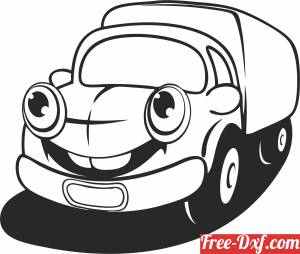 download cartoon truck free ready for cut