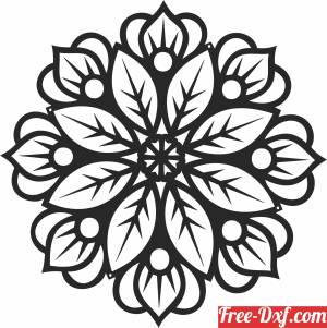 download flower mandala wall art free ready for cut