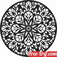 download Round Decorative mandala pattern free ready for cut