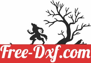 Halloween scenery wolf scene