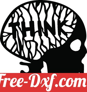 skull with think word