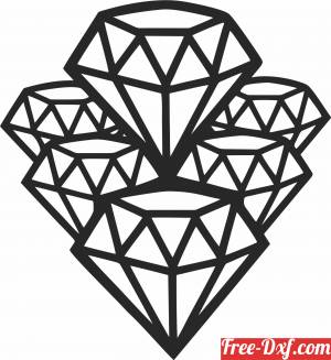 download Diamond wall art free ready for cut
