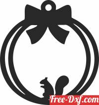 download Christmas squerl ornaments free ready for cut