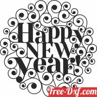 download Happy new year sign free ready for cut