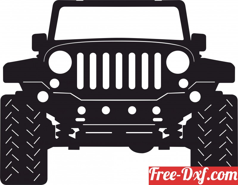 Download Jeep Front 8fRml High quality free Dxf files, Svg, Cdr a
