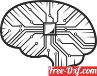 download Circuit Board Brain free ready for cut