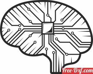 download Circuit Board Brain free ready for cut