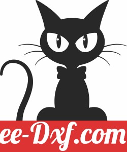 Black halloween Cat clipart
