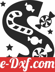 christmas candies Letter S monogram
