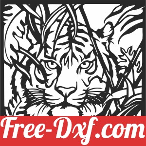 hunting tiger scene art wall decor