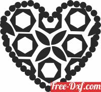 download geometric Hearts Valentine's Day free ready for cut