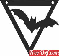 download bat halloween wall art free ready for cut