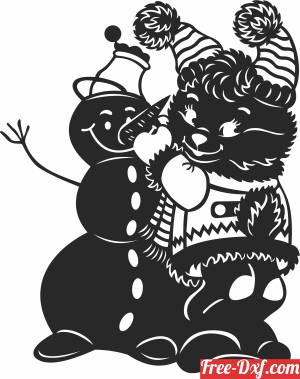 download christmas snowman clipart free ready for cut