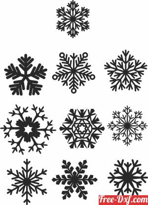 download pack of christmas snow flakes free ready for cut