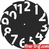 download wall clock decor free ready for cut