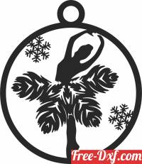 download balley Christmas ornaments free ready for cut