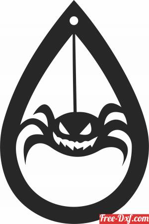 download Halloween pampking spider ornament Silhouette free ready for cut