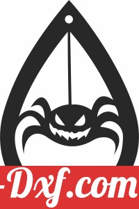 Halloween pampking spider ornament Silhouette