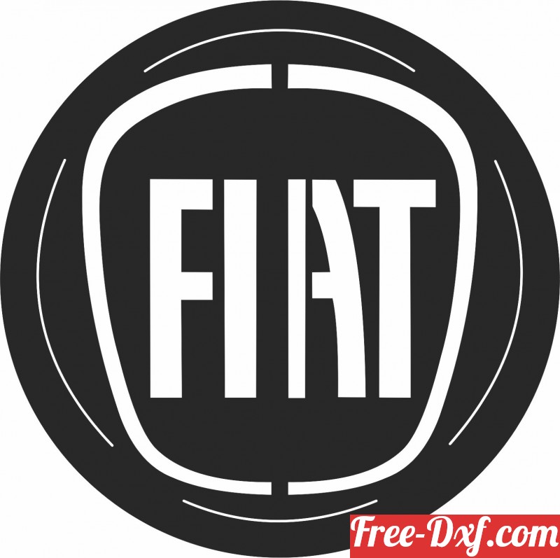 Download FIAT logo 9GlBk High quality free Dxf files, Svg, Cdr an