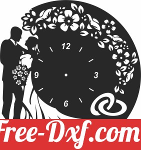 Wedding wall vinyl clock