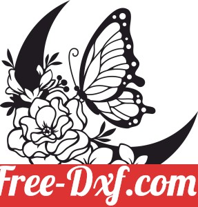 butterfly floral clip art