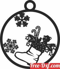 download socks Christmas ornaments free ready for cut