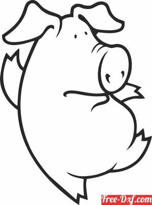 download pig dancing clipart free ready for cut