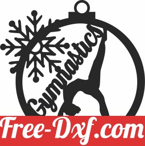 gymnastic ornament with snow flake