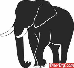 download Elephant Silhouette Vector Illustration free ready for cut