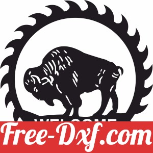 Wild bull Welcome Plaque