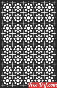 download decorative Wall door flower panel free ready for cut
