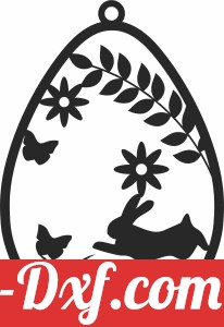 Easter Egg ornament With A Bunny