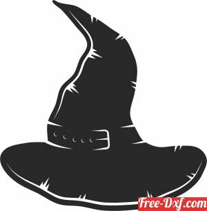 download Witch Hat halloween art free ready for cut