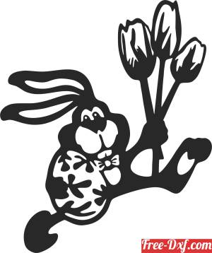 download happy easter egg bunny clipart free ready for cut