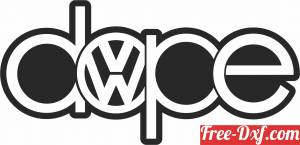 download volkswagen dope Logo free ready for cut