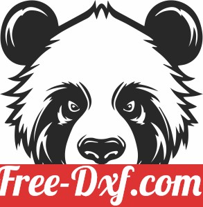 angry Panda face cliparts